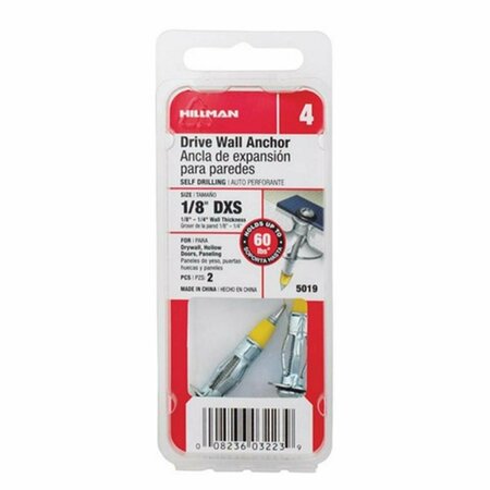 HOMECARE PRODUCTS 5019 0.12 in. Extra Short Drive Wall Anchors HO3311491